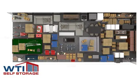 climate-controlled storage unit at W.T.I. Self Storage